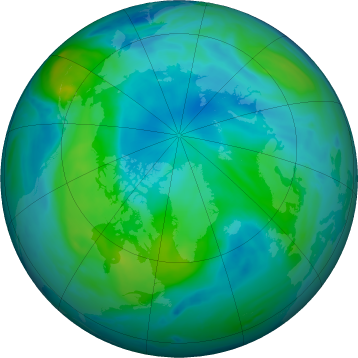 Arctic ozone map for 06 September 2020